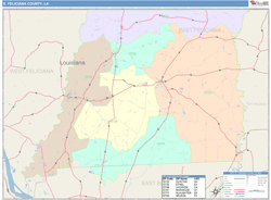 E. Feliciana Parish (County) ColorCast Wall Map